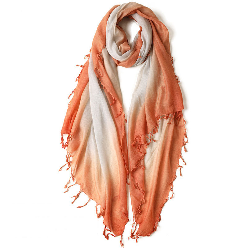 Dip Dye Water-Soluble Cashmere Shawl