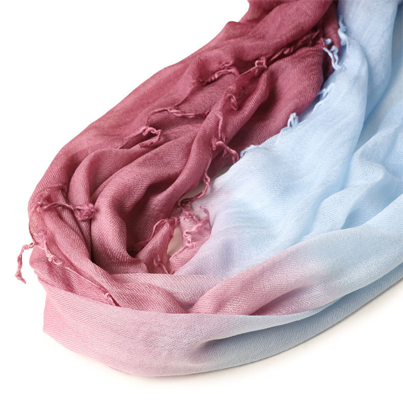 Dip Dye Water-Soluble Cashmere Shawl