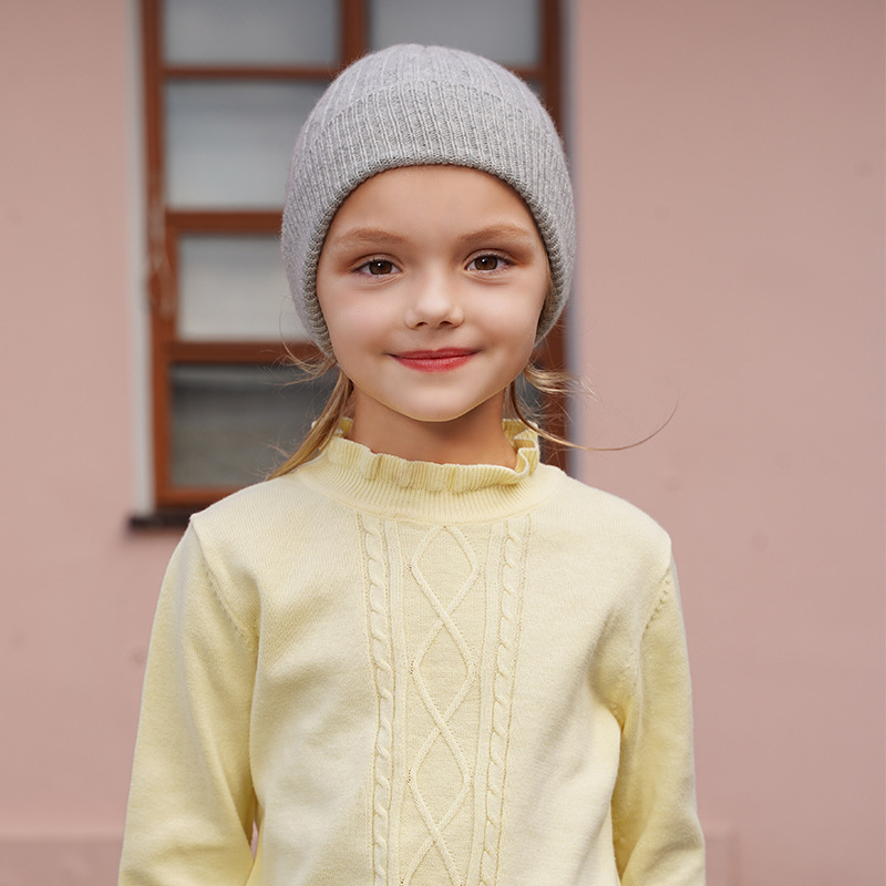 Cashmere Cuff Knit Beanie for Preschoolers