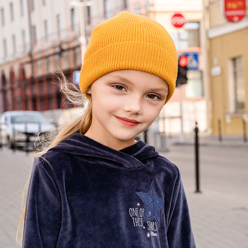 Rib Knit Cashmere Beanie for Preschoolers