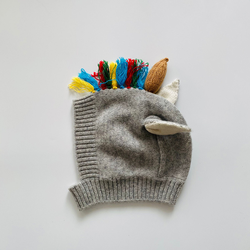 Cute Animal Cashmere Bonnet for Preschoolers