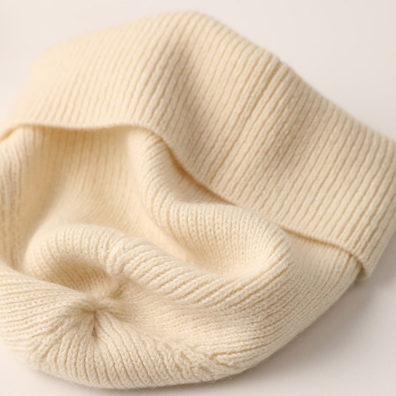 Rib Knit Cashmere Beanie for Preschoolers