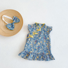 Set of 2 Cheongsam Romper / Dress with Headband