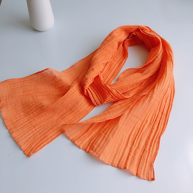 Elegant Creped Ramie Scarf