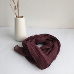 Elegant Creped Ramie Scarf