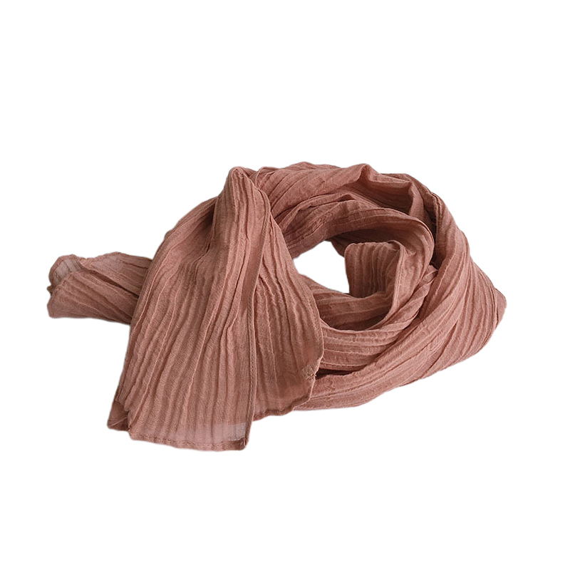 Elegant Creped Ramie Scarf