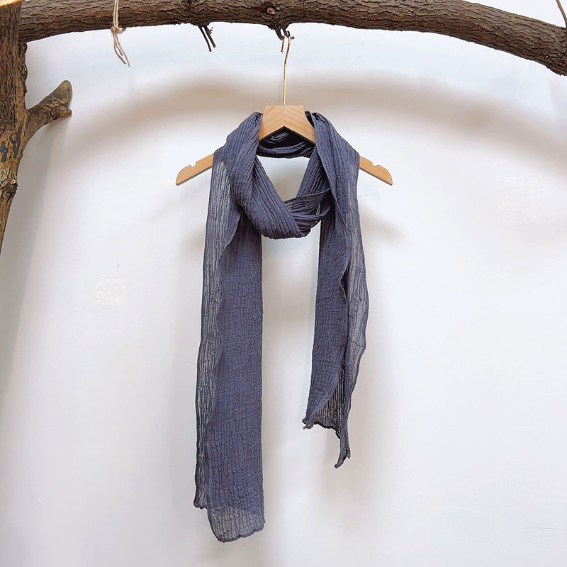 Elegant Creped Ramie Scarf