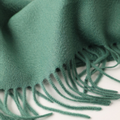 Solid Color Cashmere Scarf with Tassels