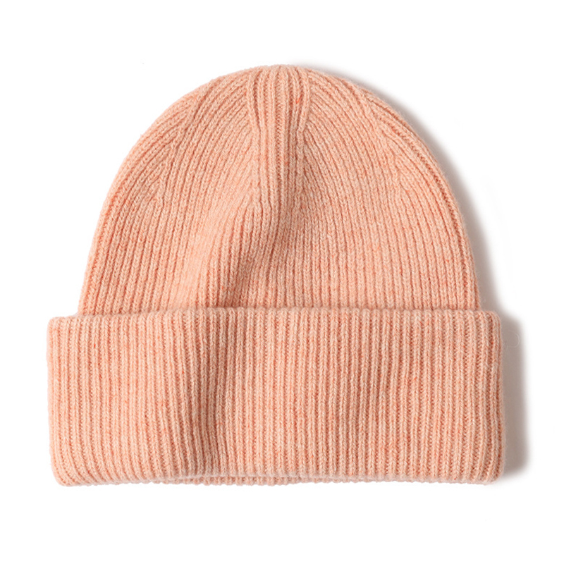 Classic Rib Knit Wool Beanie