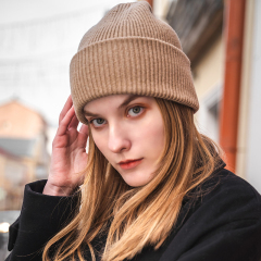 Classic Rib Knit Wool Beanie