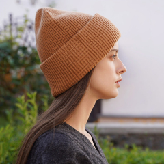 Classic Rib Knit Wool Beanie