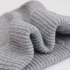 Classic Rib Knit Wool Beanie