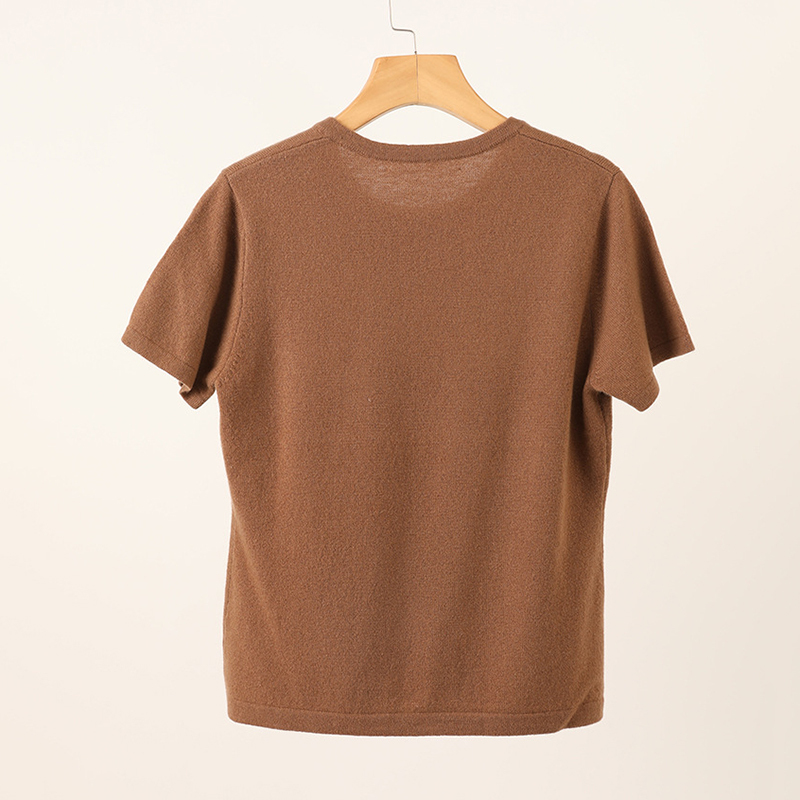 Solid Color Cashmere T-Shirt