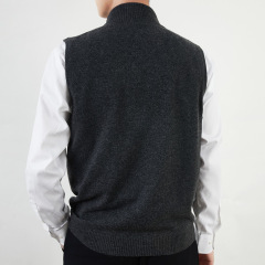 Cashmere Vest with Zipper for Men