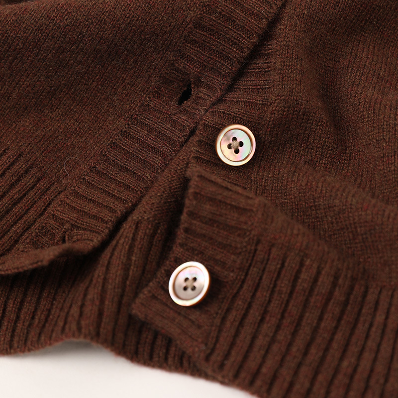 Round Neck Syrup Cashmere Cardigan