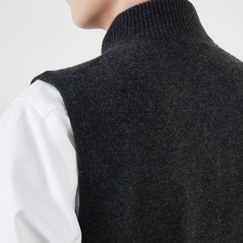 Cashmere Vest with Zipper for Men