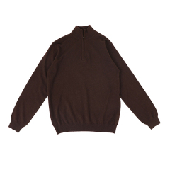 Turtleneck Cashmere Sweater with Zipper for Men