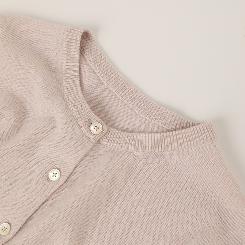 Round Neck Cashmere Cardigan