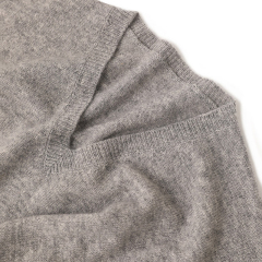 V-Neck Oversized Half Sleeve Cashmere Sweater