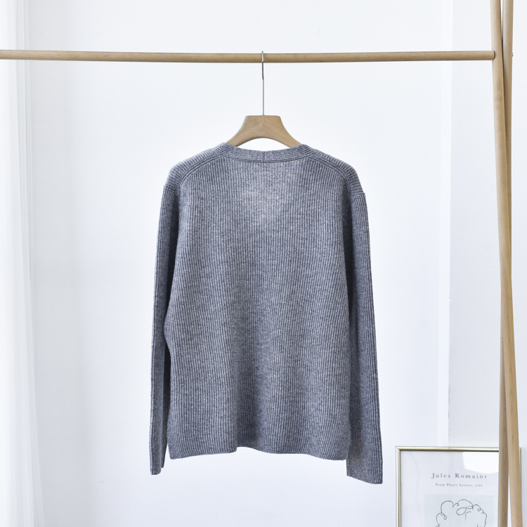 V-Neck Brioche Stitch Cashmere Jumper