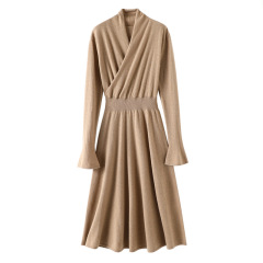 Pleated Knitted Cashmere Dress