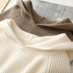 Brioche Stitch Cashmere Hoodie