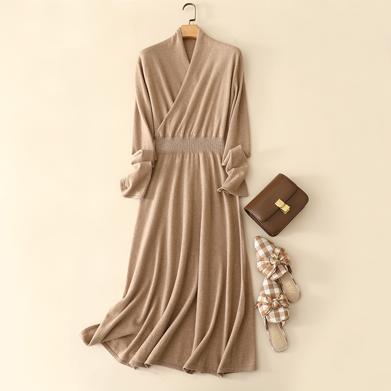 Pleated Knitted Cashmere Dress