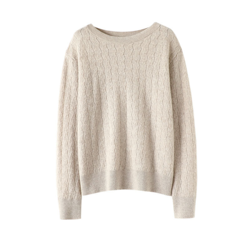 Round Neck Hollow Out Cashmere Sweater