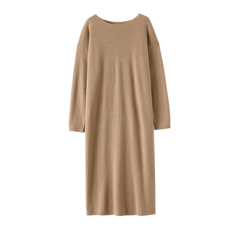 Round-Neck Cashmere Dress