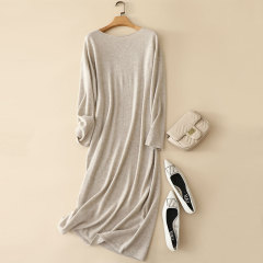 Round-Neck Cashmere Dress