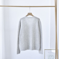 V-Neck Brioche Stitch Cashmere Jumper