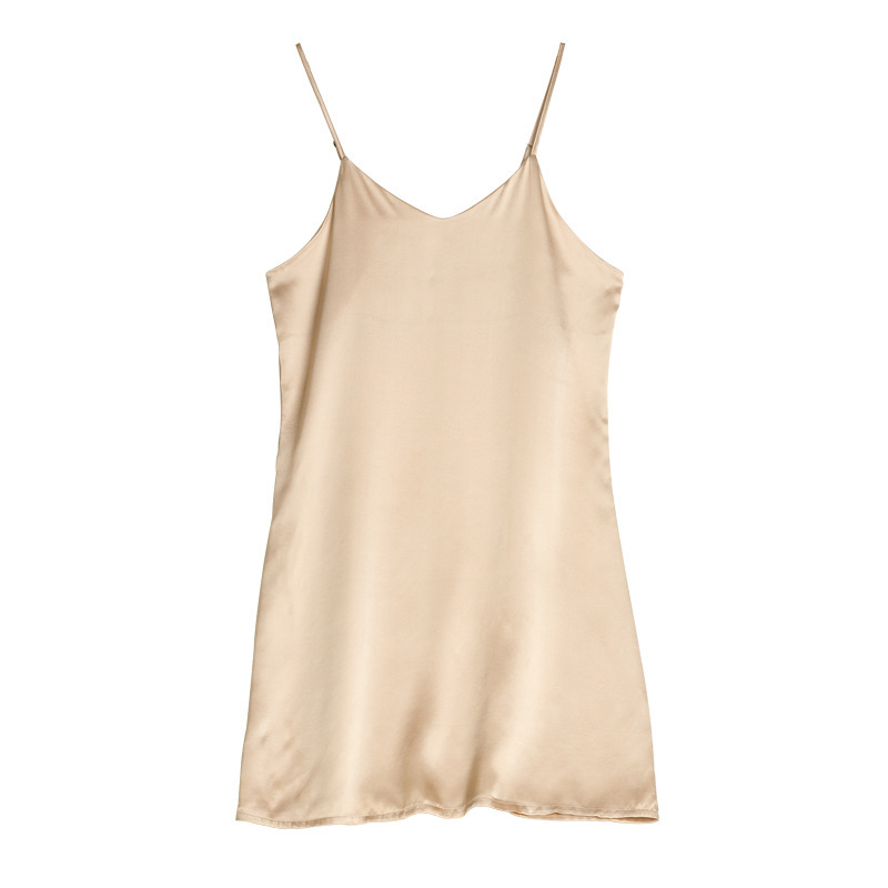 19mm Classic V-Neck Slip Dress