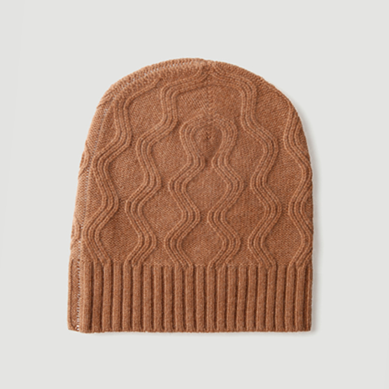 Wave Pattern Cashmere Beanie