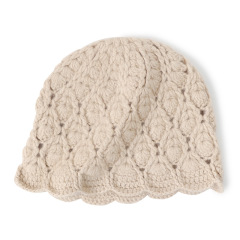 Elegant Hand Crocheted Cashmere Hat