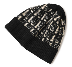 Golden Thread Checked Cashmere Beanie