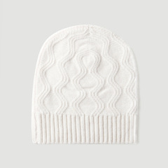 Wave Pattern Cashmere Beanie