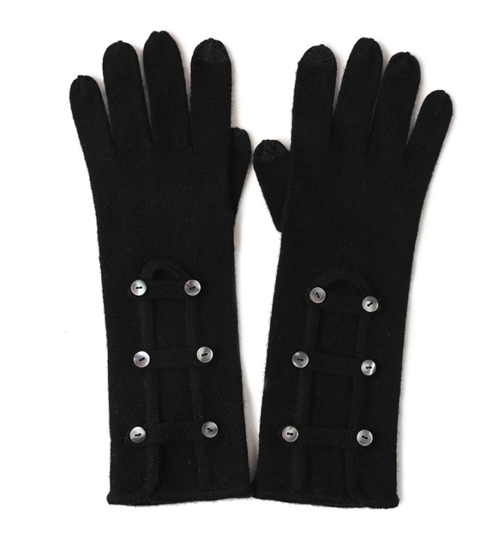 Double-Breasted Cashmere Gloves