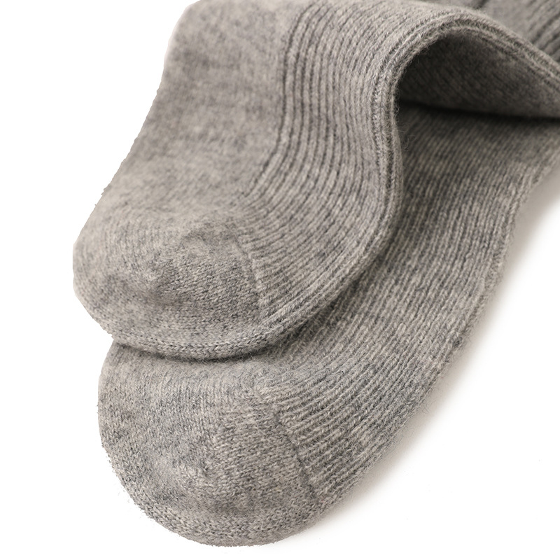 Long Flanged Solid Color Cashmere Socks