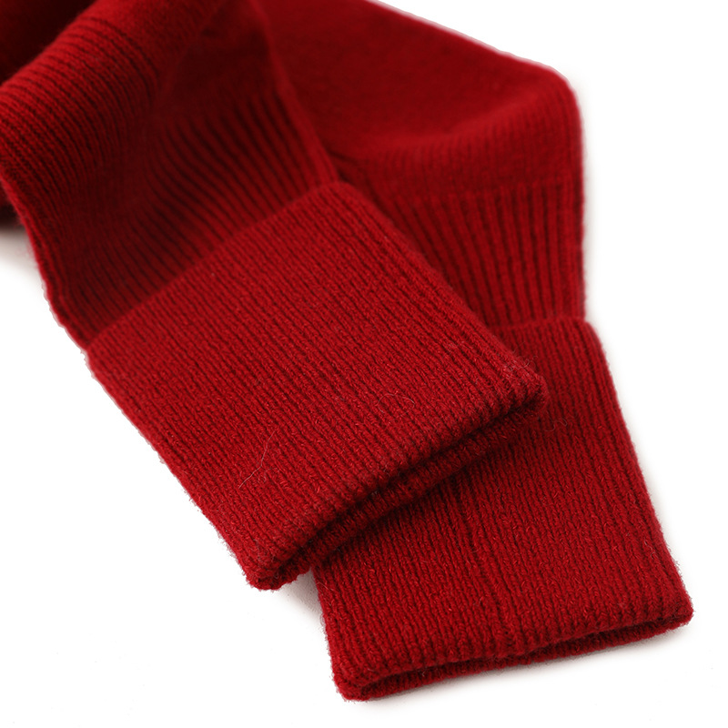 Long Flanged Solid Color Cashmere Socks