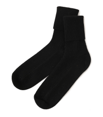Long Flanged Solid Color Cashmere Socks