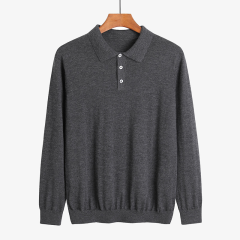 Thin Worsted Men's Cashmere Sweater Shirt