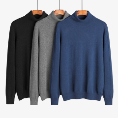 Winter Solid Color Turtleneck Cashmere Sweater