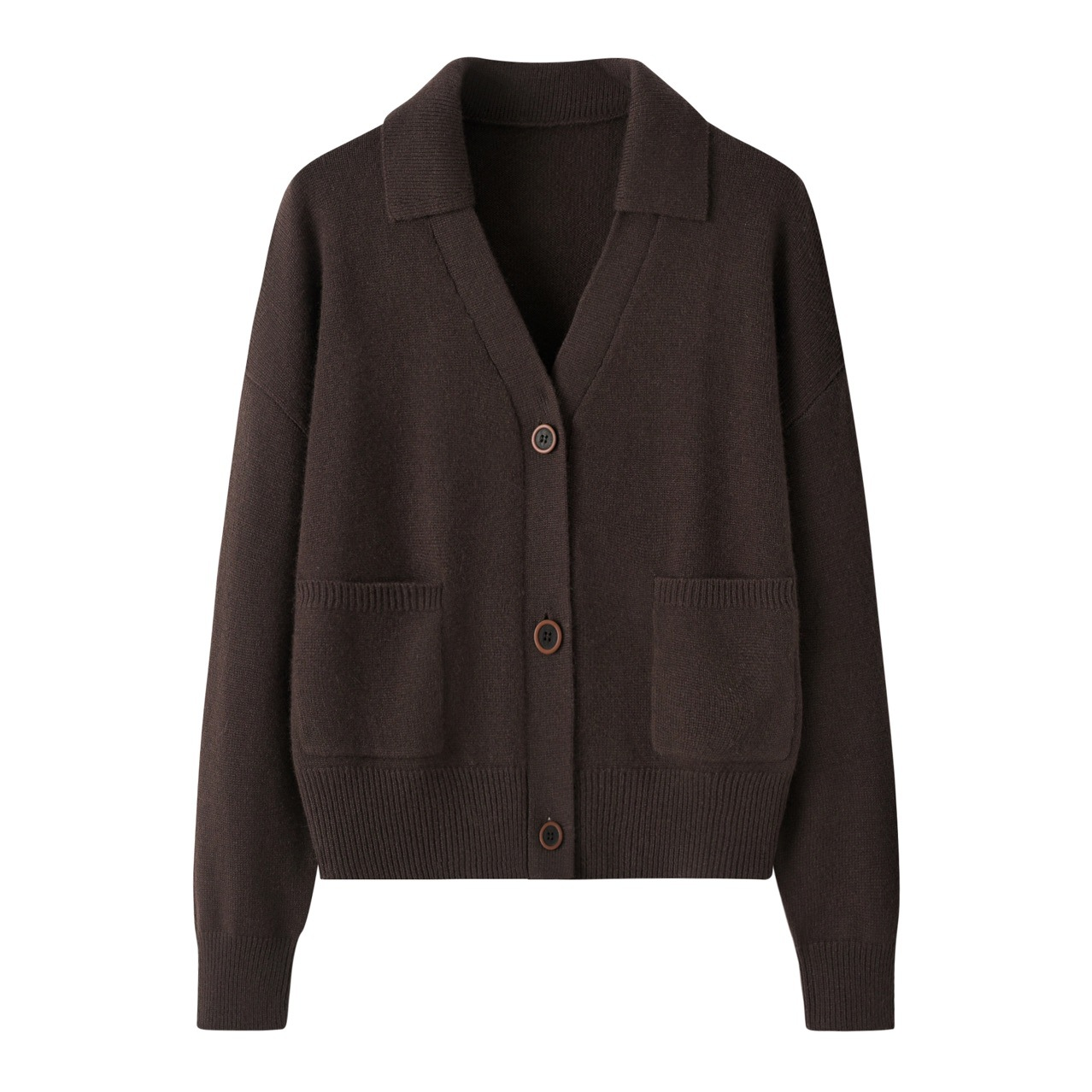 Lapel Winter Knitted Cashmere Women's Cardigan