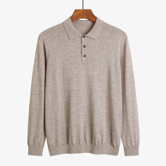 Thin Worsted Men's Cashmere Sweater Shirt