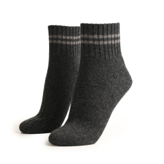 Striped Spring Autumn Knitted Cashmere Socks