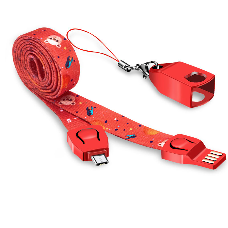 3 in 1 usb cable charger 85cm Lanyard for Andriod