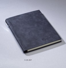 Suede notebook with pen