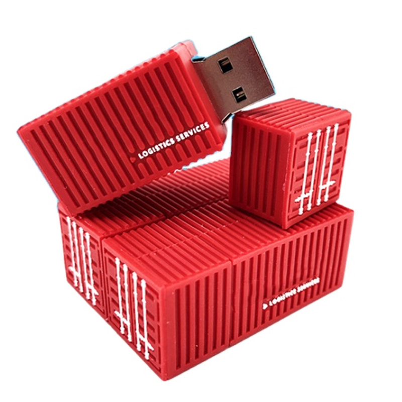 Container Shape USB Flash Drive With Logo