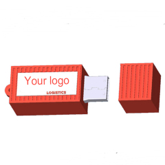 Container Shape USB Flash Drive With Logo