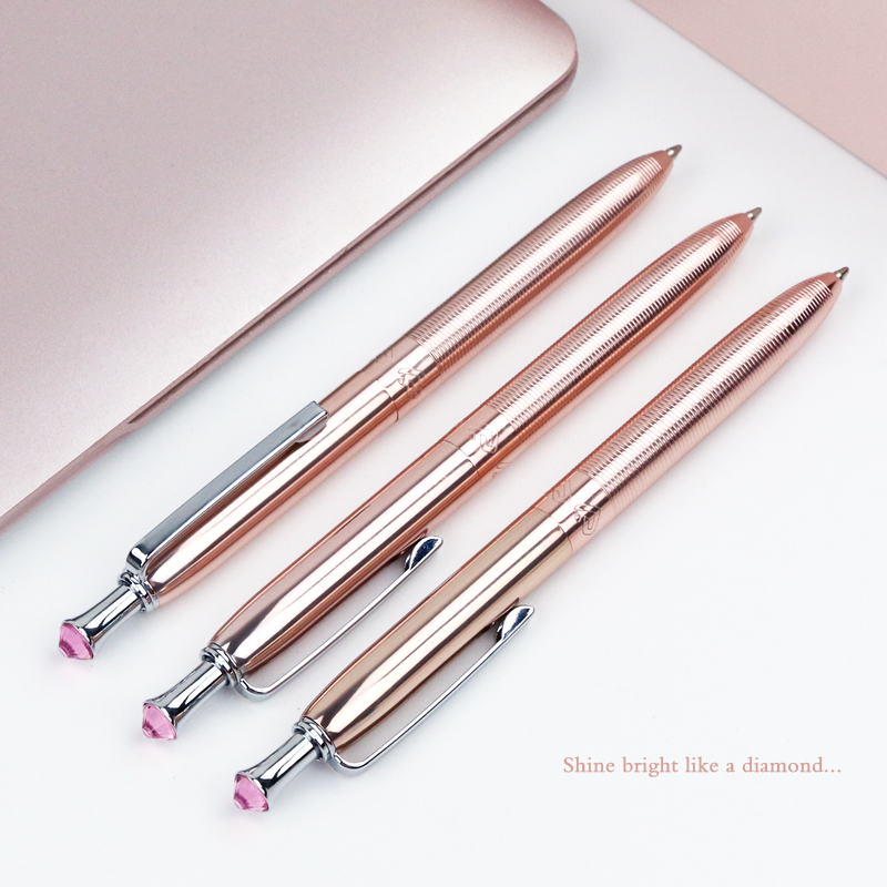 Luxury writing ball deep pen business gift promotional crystal ballpoint pen diamond metal pen